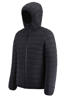 Куртка мужская стёганая с капюшоном с графеновой подкладкой черного цвета 9625_1Ch