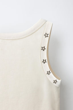 TOP TACHAS / Beige - Zara фото 5