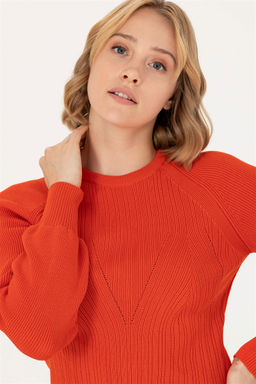 Женский оранжевый свитер с круглым вырезом Неожиданная скидка в корзине - U.s. polo assn фото 2