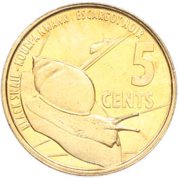 Монета 5 центов 2016 года Сейшелы