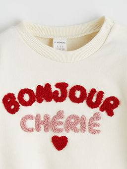 Bisiklet Yaka Nak??l? K?z Bebek Sweatshirt