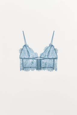 BRALETTE TRIANGULAR ENCAJE / Azul claro - Zara фото 5