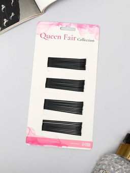 Цена за 3 шт. Невидимки для волос «Гладкие», набор 36 шт., 6 см, чёрные