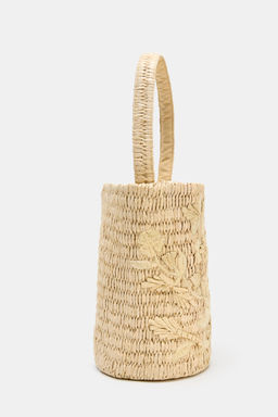 BRAIDED BASKET BAG WITH DESIGN - Zara фото 8