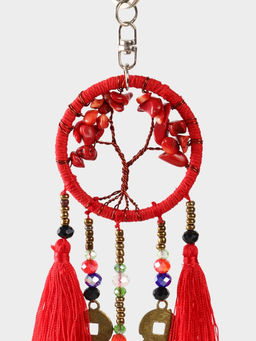 Брелок ловец снов «Древо», 19 см, красный