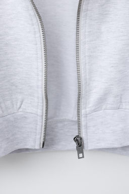 SUDADERA CAPUCHA TEXRO RELIEVE / Gris vigor? - Zara фото 4