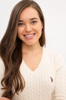 Женский базовый свитер цвета экрю Неожиданная скидка в корзине - U.s. polo assn фото 2