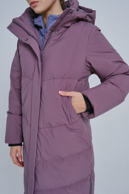 Пуховик Длинный Фиолетовый