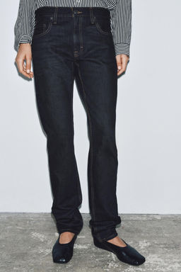 ZW COLLECTION FULL LENGTH MID-WAIST JEANS - Zara фото 2