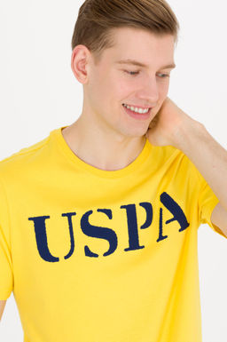 U. S. Polo Assn Мужская темно-желтая базовая футболка с круглым вырезом - U.s. polo assn фото 2