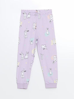 Bisiklet Yaka Uzun Kollu Bask?l? K?z Bebek Pijama Tak?m?