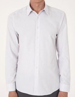 Gri Kareli Slim Fit Uzun Kollu G_mlek - Pierre cardin фото 6