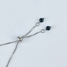 Браслет регулируемый с черным Турмалином (Шерл) от 16 см