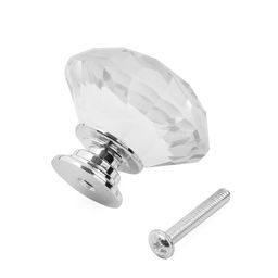 Ручка-кнопка CAPPIO «Алмаз», стеклянная, d=40 мм