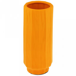 Ваза керамическая "Мексика" 2,3л, д12см h29,3см, тонкокаменная керамика, д/горла - 11,5см, матовая глазурь, цвет - желтый (Китай)