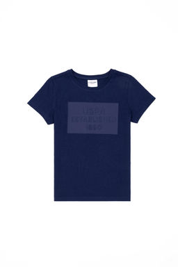 Детская темно-синяя футболка