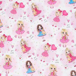 Цена за 10 шт. Бумага упаковочная, глянцевая Princess, 60×90 см