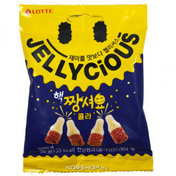 Жевательный мармелад Кола Желейный/Jellycious Max Sour Cola Lotte, Корея, 50 г Акция