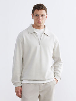 Polo Yaka Erkek Sweatshirt