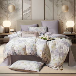 Комплект постельного белья Сатин Премиум на резинке CPAR050 180*200*30;160*200*30;140*200*30 Евро 4 Наволочки