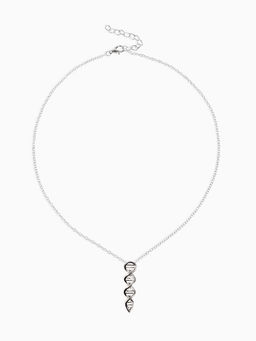 Цена за 2 шт. Кулон на цепочке "ДНК", цвет серебро