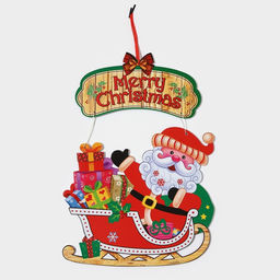 Новогоднее украшение настенное Дед мороз на санках, подвеска, 43,5х30,5 см - Simaland фото 5