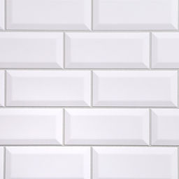 Стеновая панель ПВХ «Плитка Кабанчики», 485×960 мм, цвет жемчужный