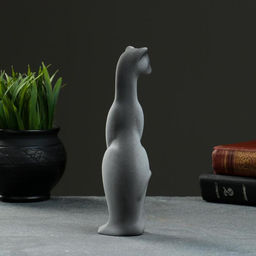 Фигурка керамика «Кошка Багира наклоненная», серо-чёрный, 4×5×20 см