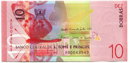 Банкнота 10 добр 2020 года Сан-Томе и Принсипи