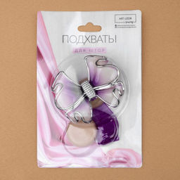 Подхват для штор Бант, 6 5 см, цвет сиреневый - Арт узор фото 4