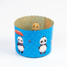 Цена за 20 шт. Форма бумажная для кекса, маффинов и кулича "Зверята" 110х85мм (фасовка 20 шт)