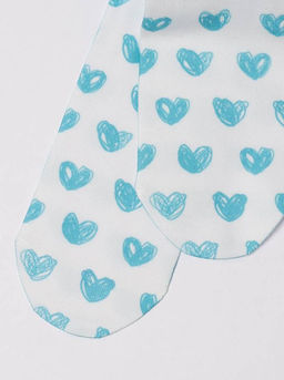 Цена за 2 пары. Носки Классические CONTE Удлиненные носки с хлопком белый-бирюза - Conte elegant фото 4