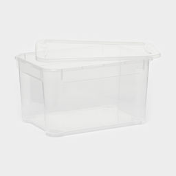 Ящик для хранения «Кристалл XS Plus», 16 л, 38.9×27.5×21.5 см, с крышкой, прозрачный