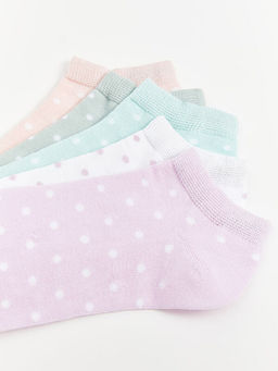 Puantiyeli K?z ?ocuk Patik ?orap 5li