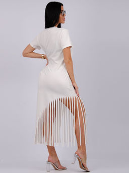 Платье Калипсо 6 молоко, трикотаж - Малина фото 6