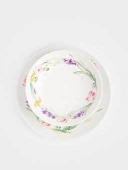 Сервиз обеденный, 6 перс, 18 пр, фарфор P, белый, Акварельные цветы, Bouquet - Anna lafarg фото 4