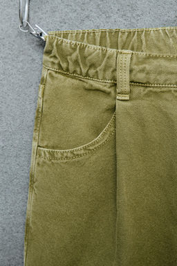 STORIESZ - PANTAL?N BALLOON CANVAS / Verde - Zara фото 5