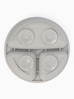 Тарелка детская секционная, 3 секции, серый, Mum&Baby