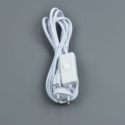 UCX-PT3/L10-300/B WHITE 1 STICKER Провод для подключения светильника ULI-P* к сети 220В. 300 см, 3 контакта, с кнопкой включения. Белый. ТМ Uniel