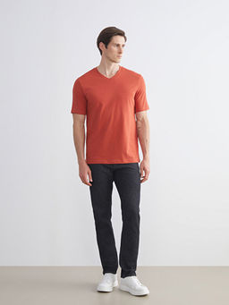 V Yaka K?sa Kollu Penye Erkek Ti??rt