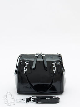 Сумка женская кожаная 0913-2Q black Polina&Eiterou фото 2