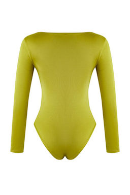 Yag Yesil Fitted/Vucuda Oturan Aksesuar Detayl? C?tc?tl? Esnek Orme Body TWOAW26BD00004