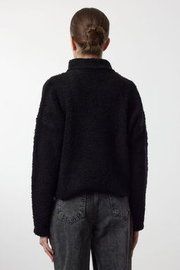 Mavi Yumusak Dokulu Iplik Fermuarl? Dik Yaka Triko Kazak TWOAW25KZ00068 - Trendyolmilla фото 10