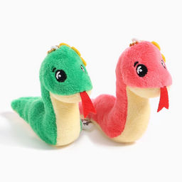 Мягкая игрушка Змея, с цветком, на подвесе, 8 см, цвет МИКС - Simaland фото 6