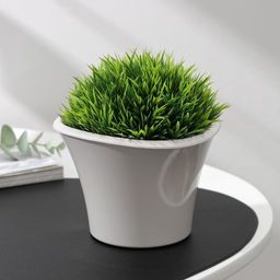 Цена за 2 шт. Кашпо для цветов со вставкой «Лагуна», 600 мл, d=13 см, h=9 см, бежевое