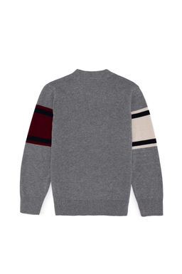 Серый кардиган из меланжевого трикотажа для мальчика - U.s. polo assn фото 3