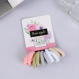 Цена за 6 шт. Резинки для волос «Синди», набор 10 шт., блеск пастель, 2.5 см