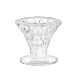 Цена за 2 шт. Стеклянный подсвечник на 1 свечу «Рюмка», 6×6×6 см