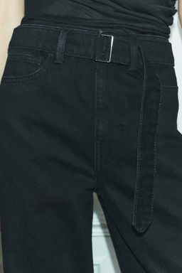 ZW COLLECTION STRAIGHT-LEG MID-RISE JEANS - Zara фото 3