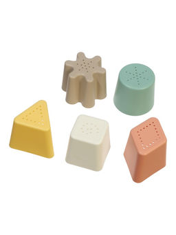 Песочный набор-сортер "Поиграй со мной", 8 предм.(ведерко, сортер, совочек, 5 формочек), эвколиптовы